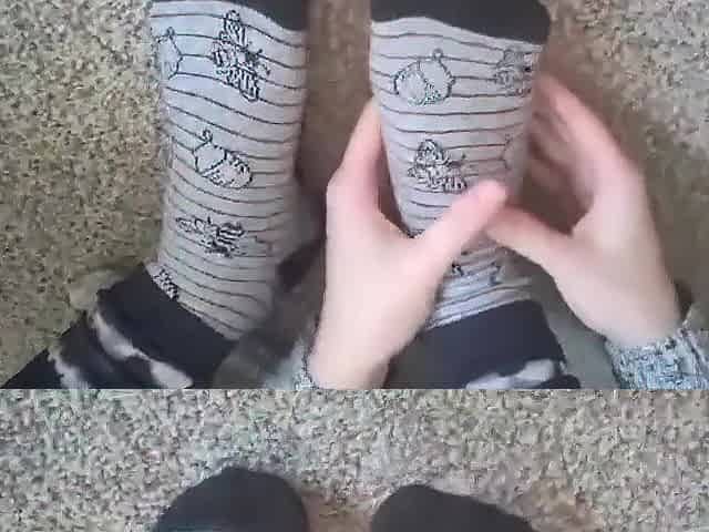 ASMR _ Tickling feet with soft brush (Giggles)