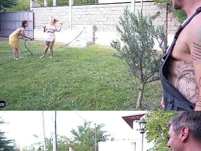 Father's gardener provides extra anal services