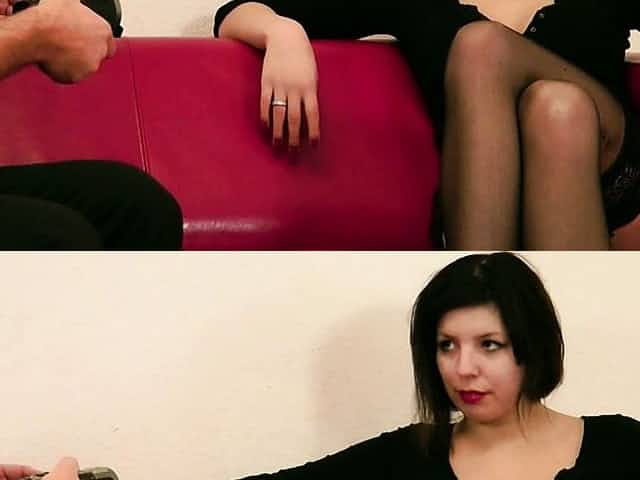 Tall german skinny Milf do her first time casting