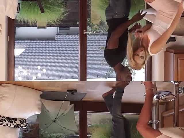 Cristal Caitlin had a passionate fuck with her caring black man in the kitchen