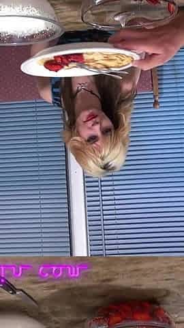 Strawberry Crepes and Jonni Hennessy's Pink Teen Pussy for Breakfast