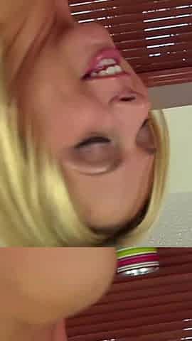 Gorgeous blonde gets banged
