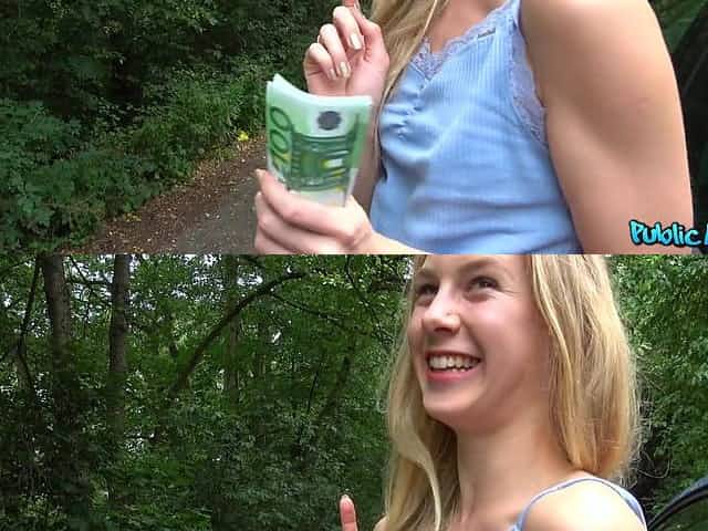 Innocent Alecia Fox receives an indecent proposal from Public Agent