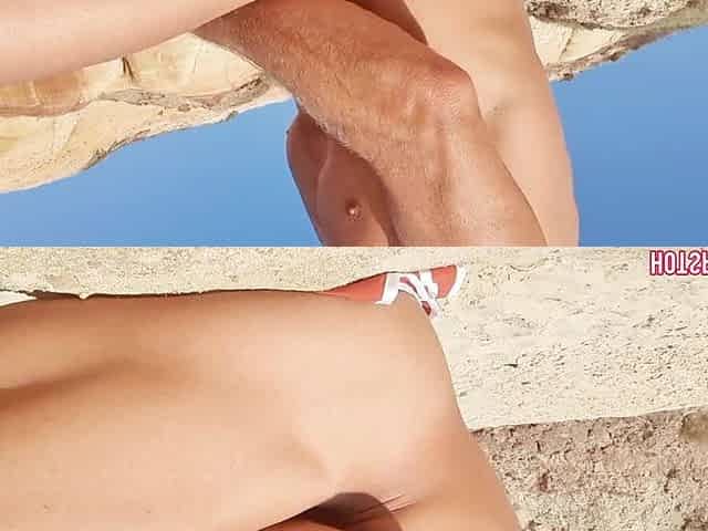 Risky Public Beach Masturbation - The Thrill of Getting Caught!