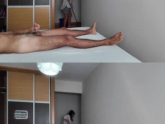 I Jerk off in Front of the Cleaning Lady at the Hotel