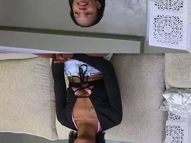 Black teen amateur did great on her first time casting video