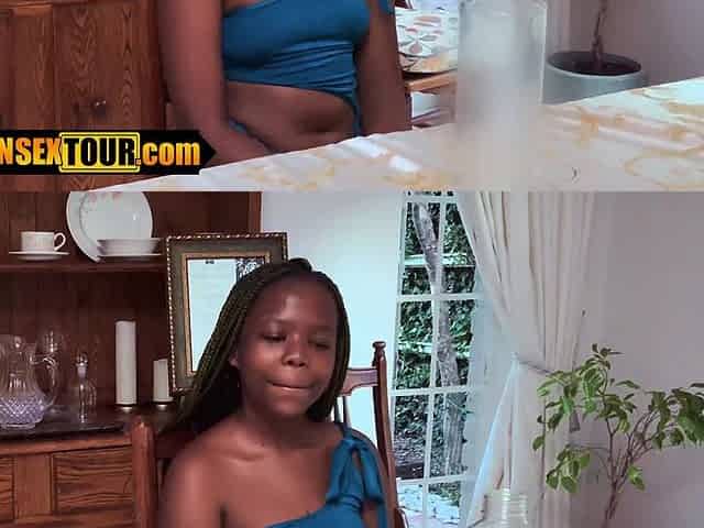 Ebony 18 years old from Africa made love on video