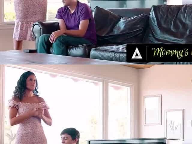Horny Busty Milf Hard Rough Rides Stepsons Big Dick After Scolding Him With Ricky Spanish And Penney Play