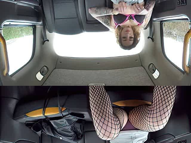 Aroused MILF tries anal in the back of the cab