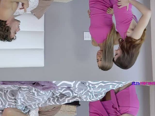 One dude enjoys fucking lovely stepsister and her best friend Ember Stone