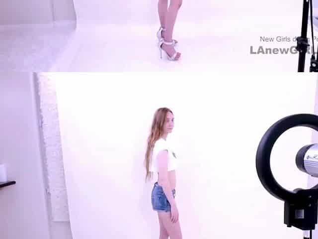 New-faced teen with golden locks gets banged at a modeling auditions