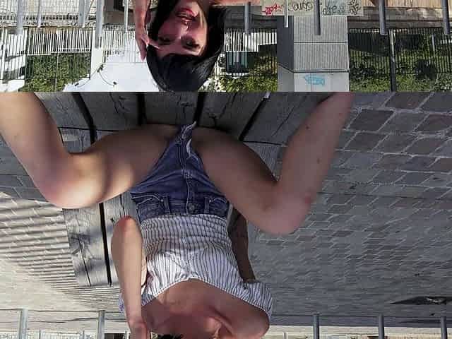 I creampied this Belgian tourist's in the public toilet