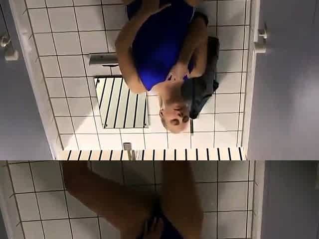 fucked in pool changing room in one piece bathing suit