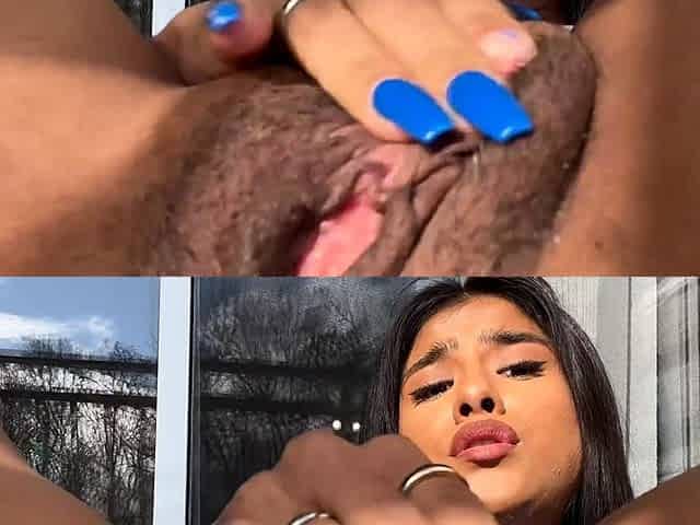 Busty brunette solo masturbation