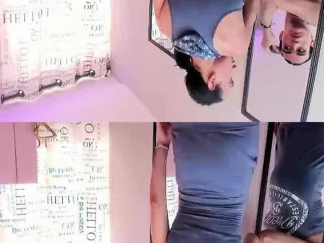 Cute curly brunette solo webcam masturbation