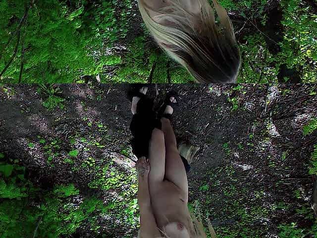 Virgin masturbation in the woods, publicly screwing myself with my fingers in my vagina. 4K 60FPS