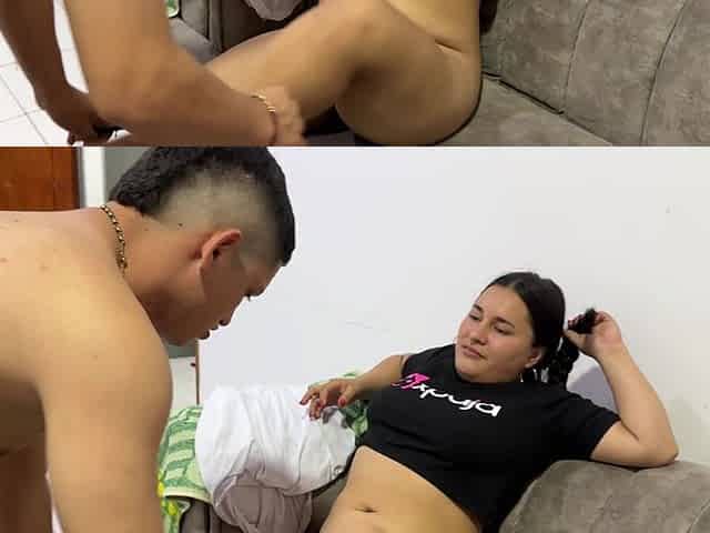 I Give My Girlfriend's Big Ass a Hard Fuck After I Get Home and She Greets Me in Panties.