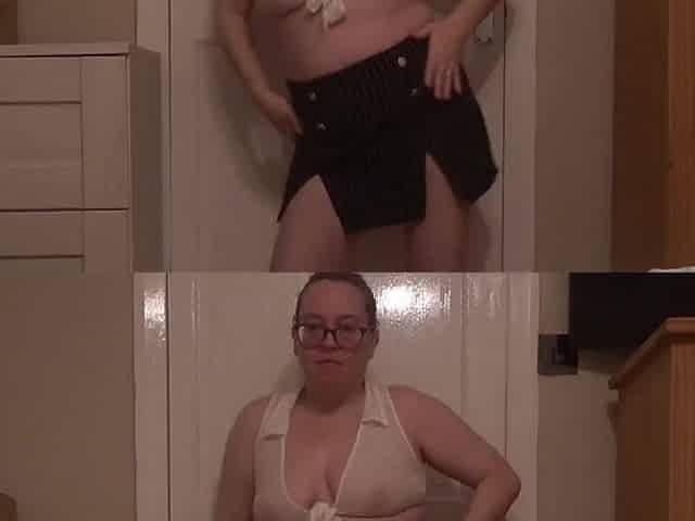 Sexy Secretary Stripping