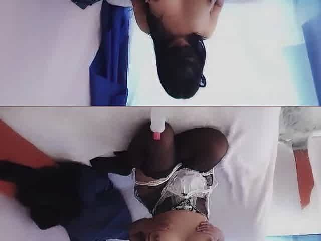 Maid receives creampie inside her tiny vagina