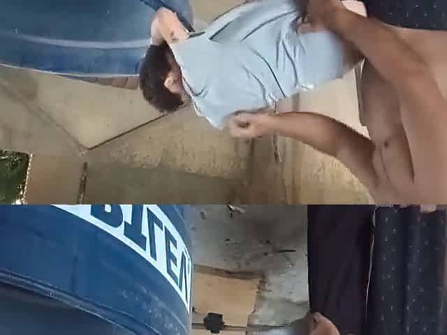 Screwing the Little Shoe's Butt on the Terrace, 100% Anal.