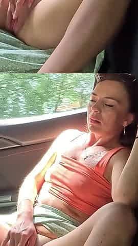 Masturbating on the Road Trip While He's Driving