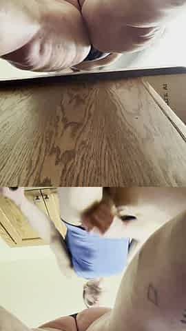 See the Camera Angle up at Her Crotch with Dress on