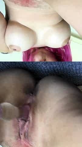 Big boobs milf masturbates with her dildo