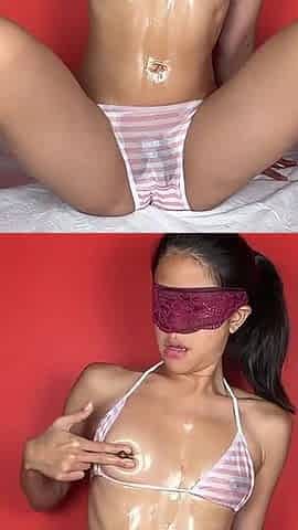 Oily Nipple Play Makes Petite Asian Get Hard Nipple Orgasm - Small Tits Asian Girl Littlelewdluna Is Addicted to Her Own Nipples