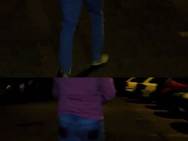 My SEXY Female desperation and pissing my jeans at night on public