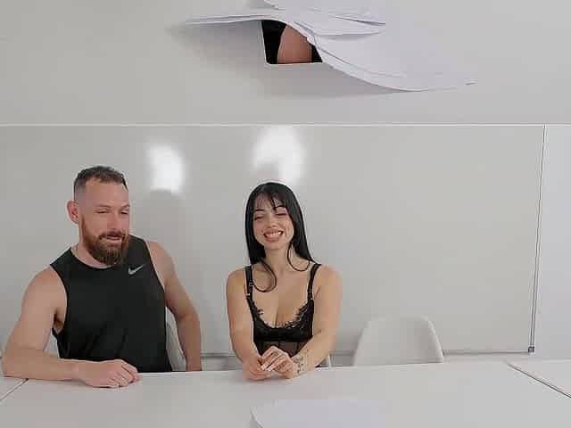 Roma Amor Goes to a Job Interview and Ends Up Signing Underneath the Table