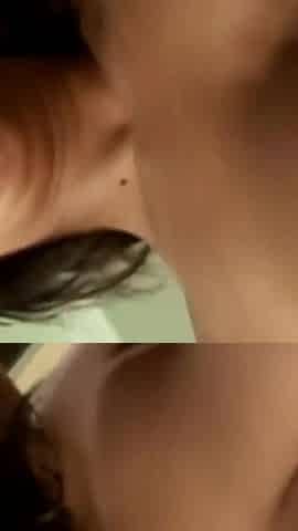 Superb brunette babe with huge boobs gets fucked from behind
