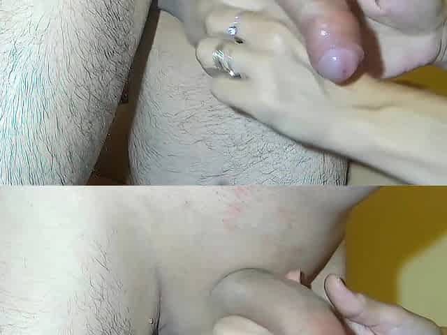 My spouse eats his own creampie