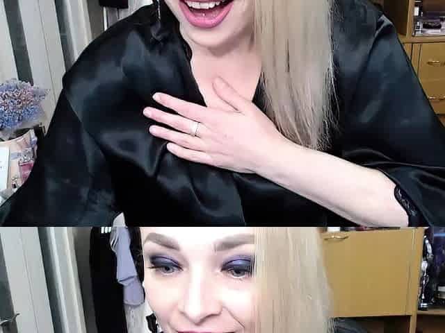 Busty blonde mature solo masturbation for webcam