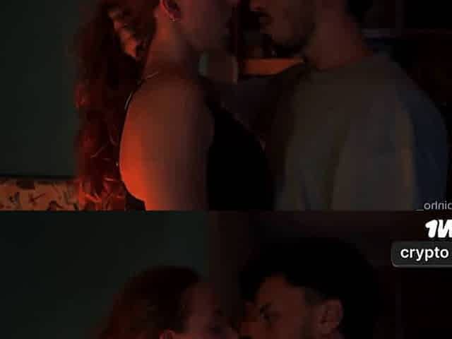 Intense and passionate romantic hookup from a real couple completes with a creampie