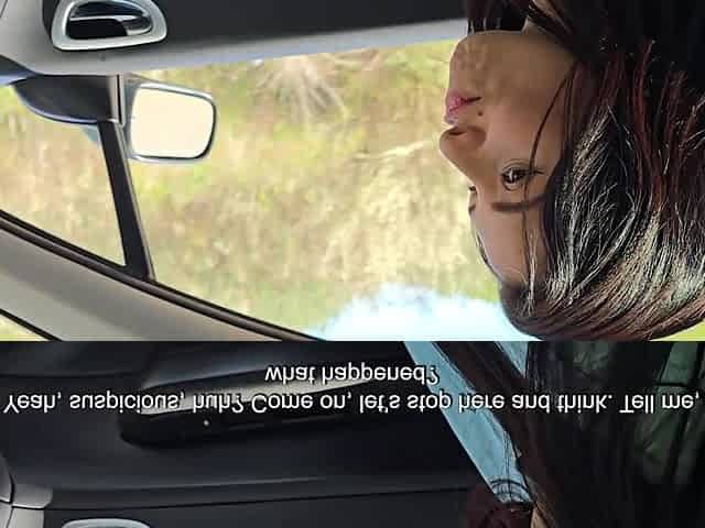 Cheating Wife with Her Neighbor in Public Inside the Car Hardcore Footjob Deep Blowjob