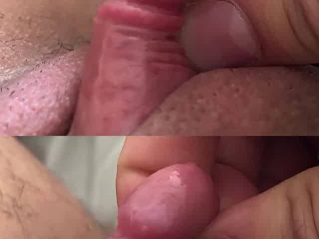 CLOSE UP of a QUIVERING CLIMAX - FTM large weenie
