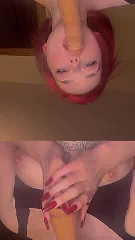 Spookybarbiegrl Orgasms 3 Times and Fucks Big Dildo