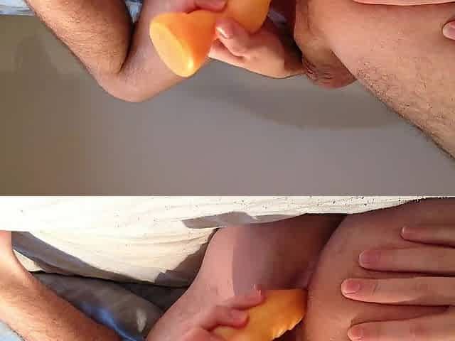 Student toying with biggest knobs + creampie