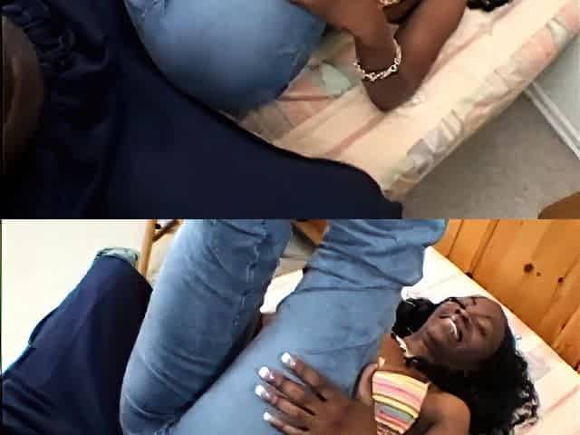 Black slut sucks big cock outdoors and loves the taste in hd