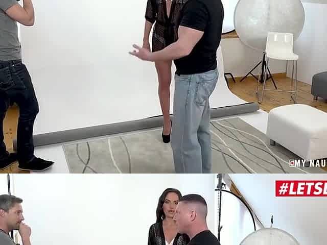Teen 18+ Russian Model Rides Big Cock During Photoshoot