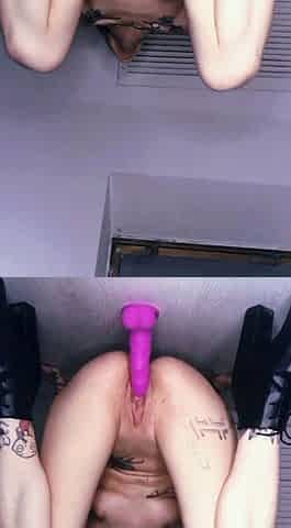 Small titted brunette amateur anal nailed at home