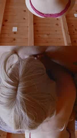 Naughty Girl Wakes Him up with a Sloppy Blowjob and Fucks Him Reverse Cowgirl and Doggy Fuck