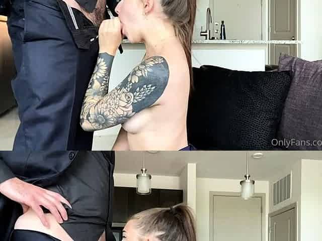 Amateur teen blowjob and cumshot