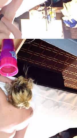 Like the Angle of This, Knocking Her From Behind and Cuming Closer to the Webcam
