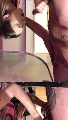 Real amateur college coed teens blowjob cumshot