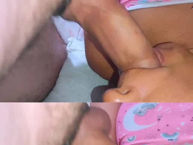 Sucked my Cock then we did a double penetration with Her Sextoy