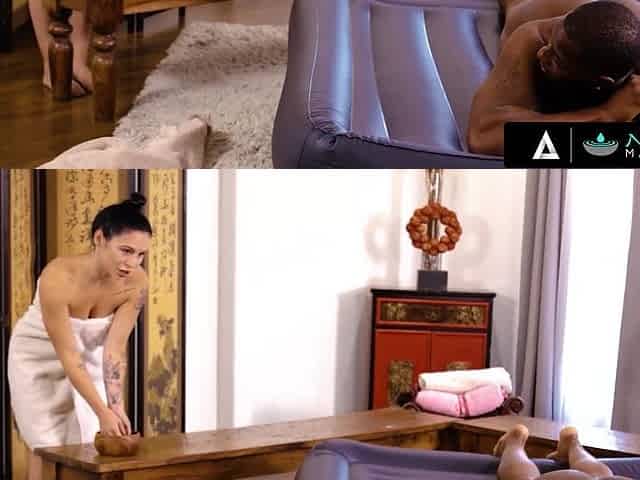 NURU MASSAGE - Hot Babe Mia Moore Gives Her Boyfriend Steamy NURU Experience