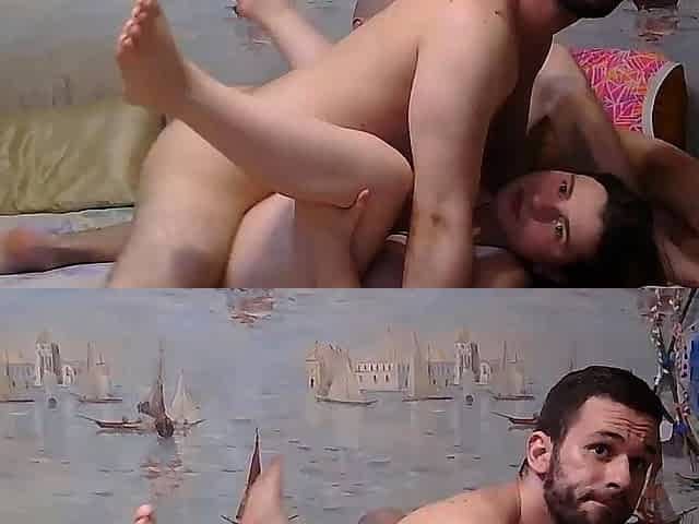 Two sluts share facial in hardcore swapping foursome live at