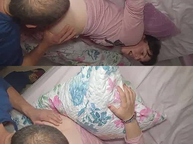 Sexy Wife screwed and cum inside her large curly cunt by her neighbour whilst her spouse works