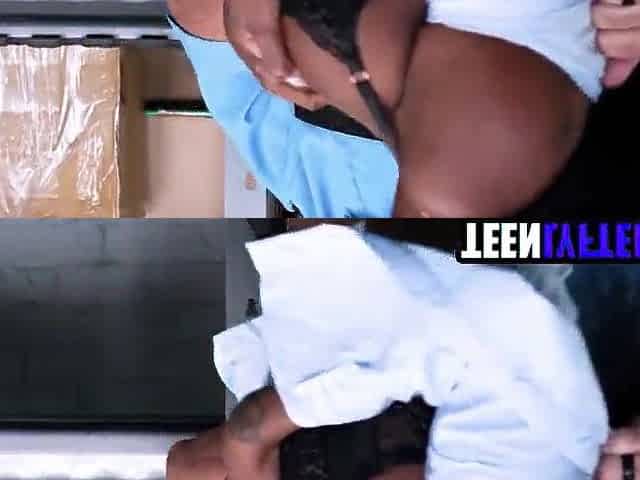 Black Thief Drilled Hard By Mall Cop